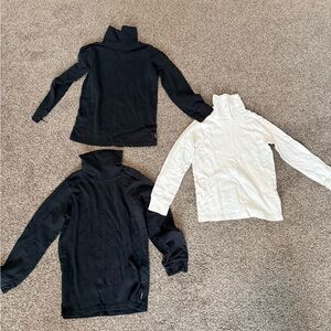 Black and White kids Turtleneck Tops by Carters and OshKosh size 8